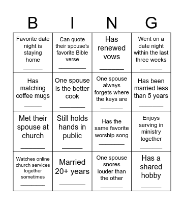 RESET: Love Speaks Couples Bingo Card