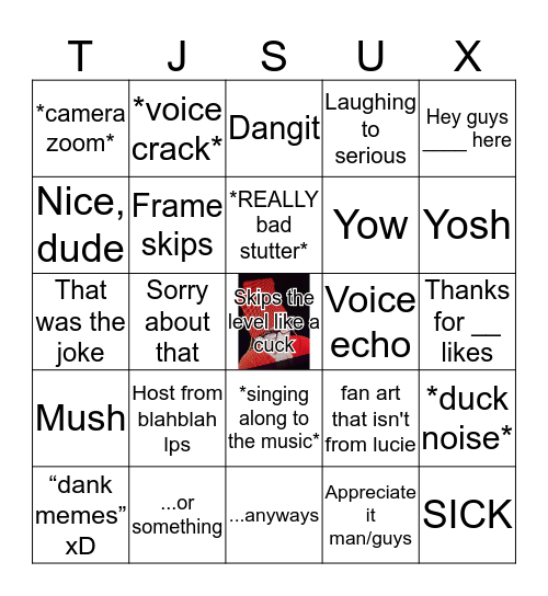 This stream is all I have Bingo Card