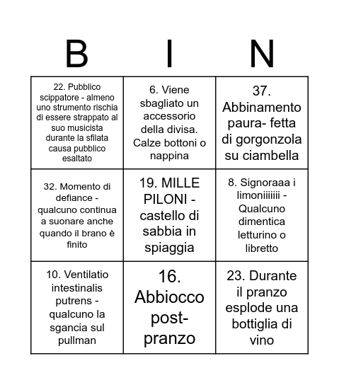 CBingoP Bingo Card