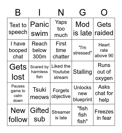 ScaredyChlo's Subnautica Bingo! (post in discord) Bingo Card