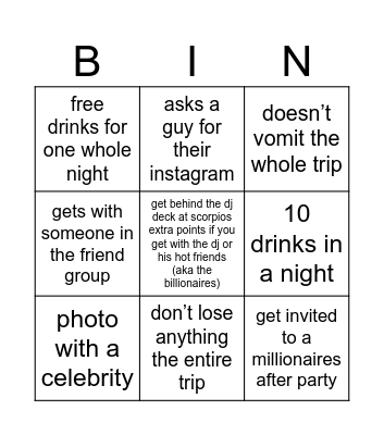mykonos!! Bingo Card