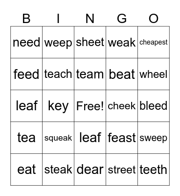 Fundations Unit 11 Bingo Card