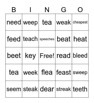Fundations Unit 11 Bingo Card