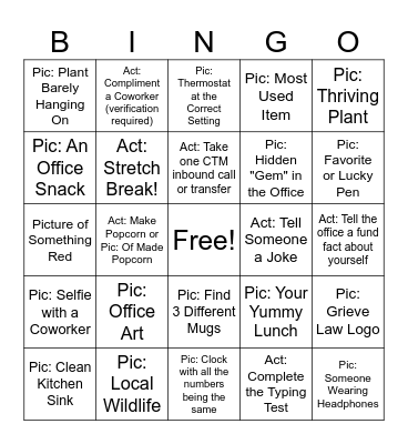 Grieve Law Bingo Card