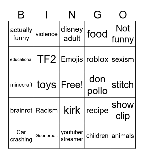 Ig reel clips Bingo Card