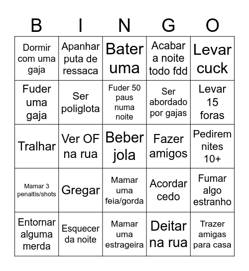 Coimbra Bingo Card