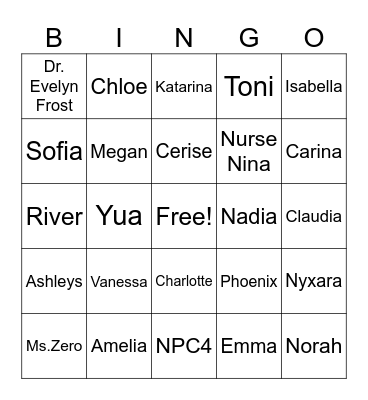 Who will get Adrian'd in 1.9? Bingo Card
