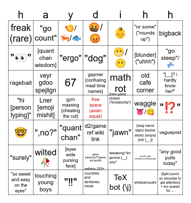Haydn Bingo Card
