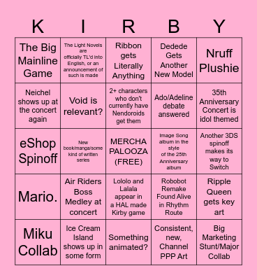 35TH ANNIVERSARY HOPES N DREAMS Bingo Card
