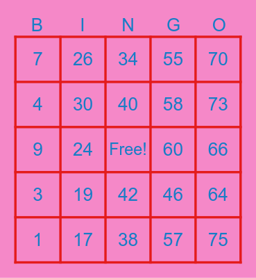 Bingo LDFR 2026 Bingo Card