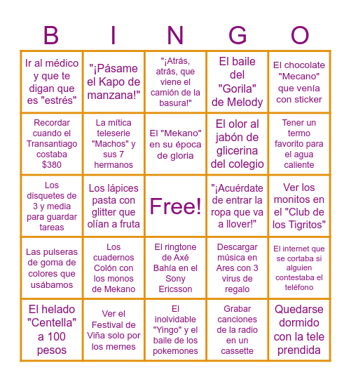 BINGO JOVIAL :) Bingo Card