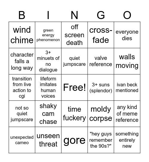 las trastiendas Bingo Card