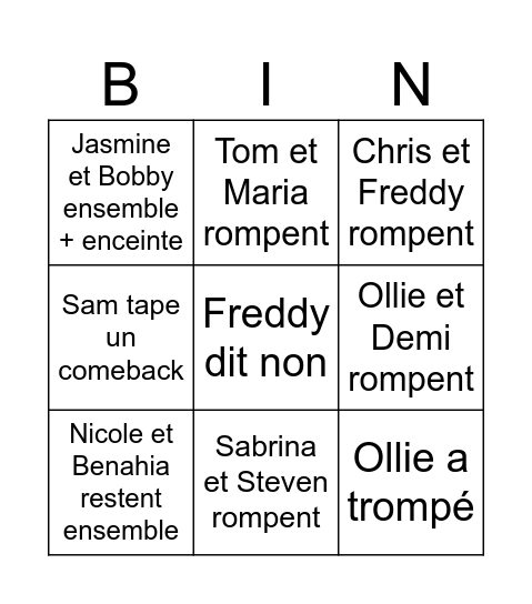 Rompe Bingo Card