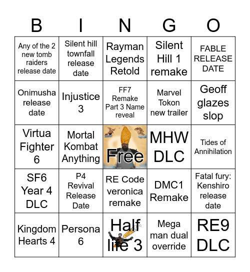 STATE OF PLAY/SUMMER GAME FEST/XBOX SHOWCASE 2026 Bingo Card