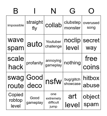 GD RECEBT TAB Bingo Card