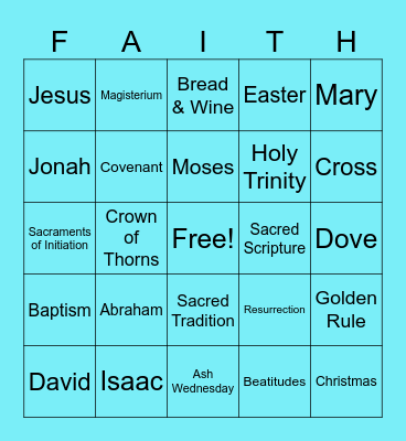 Faith Bingo Card
