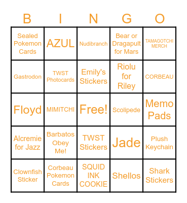 OZCOMIC CON BINGO Card