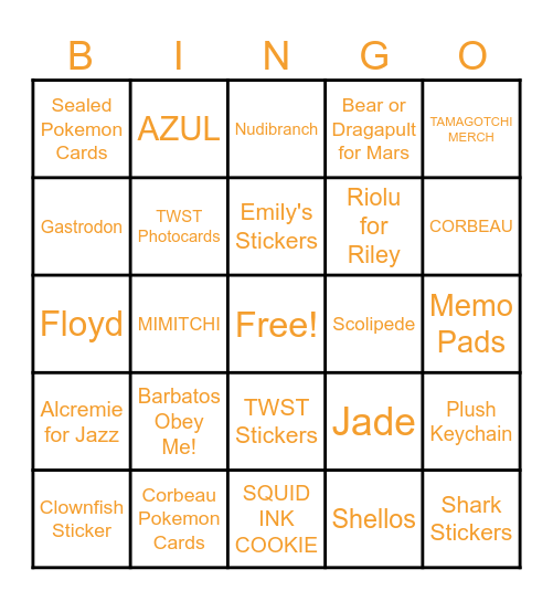 OZCOMIC CON BINGO Card