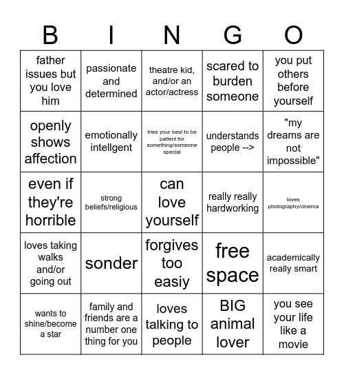 Yuta Akegami Bingo Card