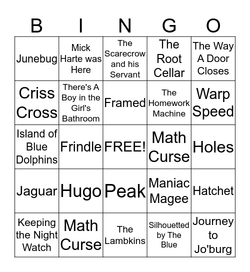 Book Bingo  Bingo Card
