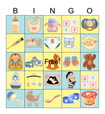 Baby Shower Lorenzo Bingo Card