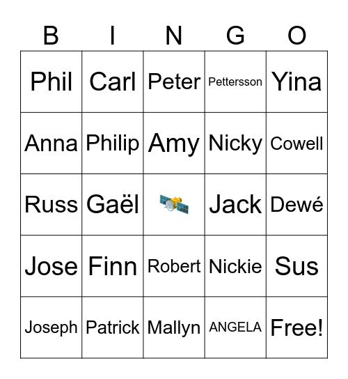 Male and Female Bingo Card