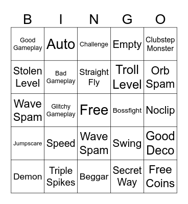 Recent Tab Bingo Card