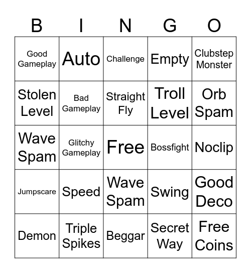 Recent Tab Bingo Card