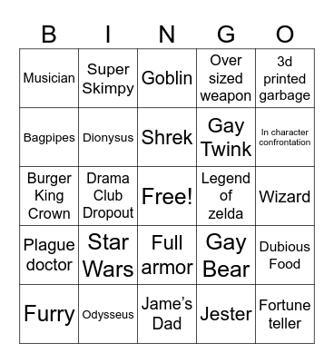 Renn Bingo Card
