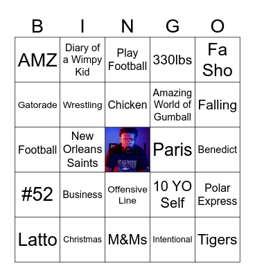 All About Roy Bingo Card