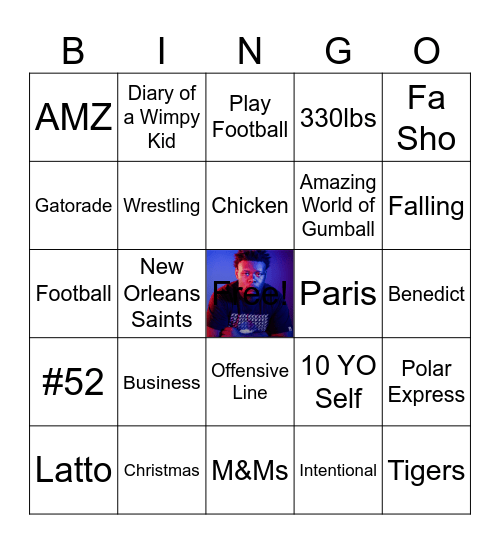 All About Roy Bingo Card