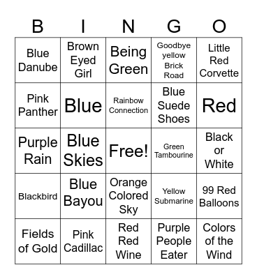 MADDIES RECITAL Bingo Card