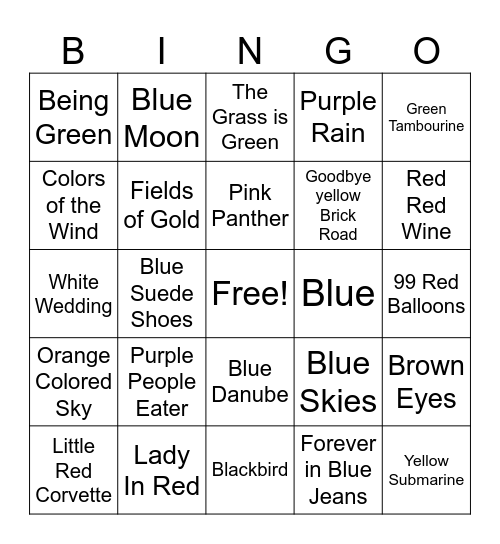 MADDIES RECITAL Bingo Card