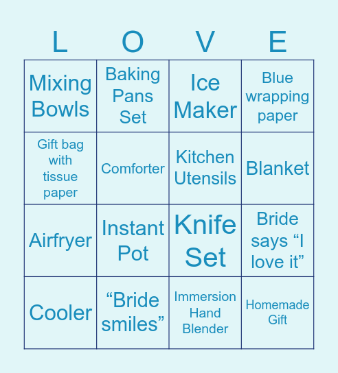 All I Sea is Gifts Bingo Card