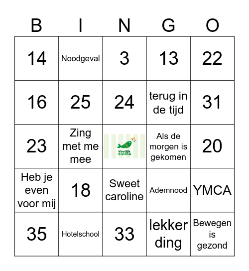 VistiVal Bingo Card