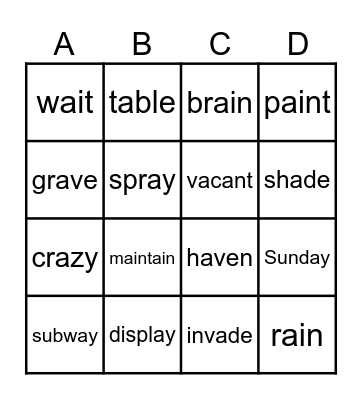 Bingo Card