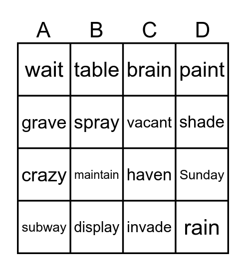 Bingo Card