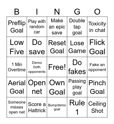 RL Bingo Card