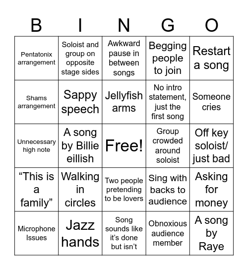 ACCA-go Bingo Card