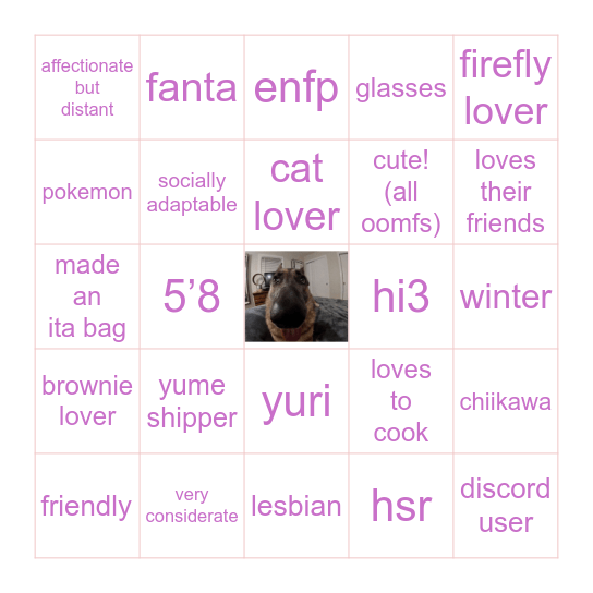 marie’s bingo Card