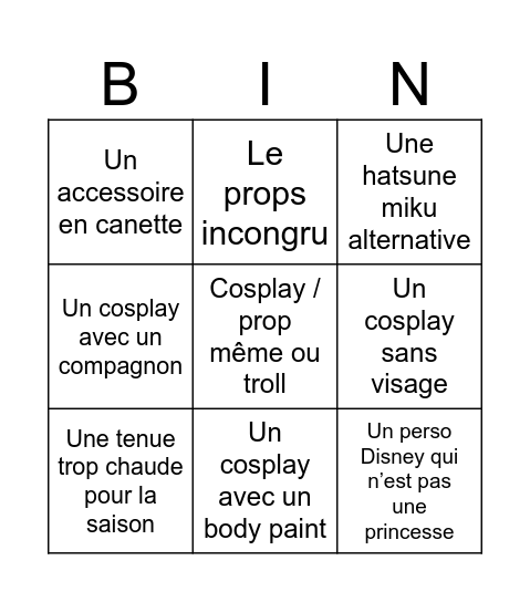 DokoBingo Card