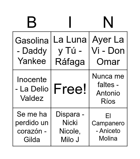 Bingo Card