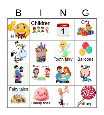 1st of June Bingo Card