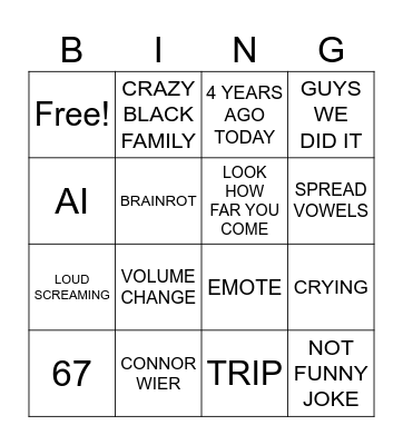 gard bingo Card