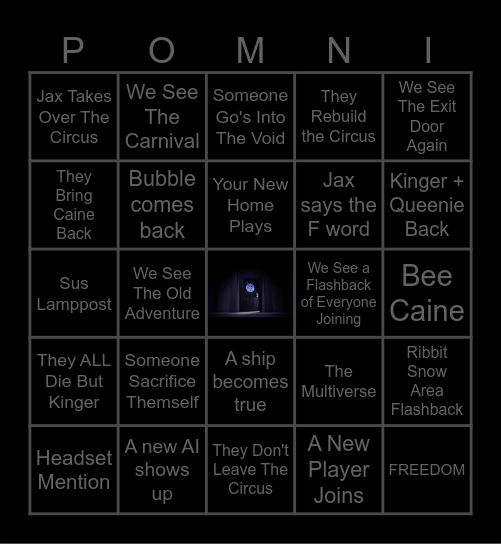 TADC EP 9 BINGO Card