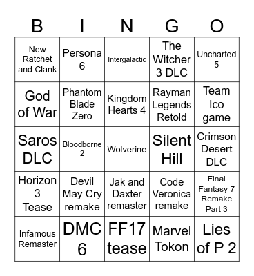 State of Play Summer 2026 Bingo Card