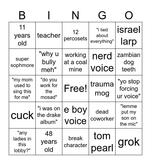 Valorant Bingo Card
