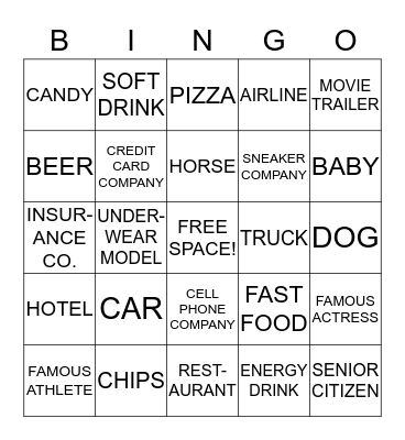 VISTA SPRINGS SUPER BOWL PARTY Bingo Card