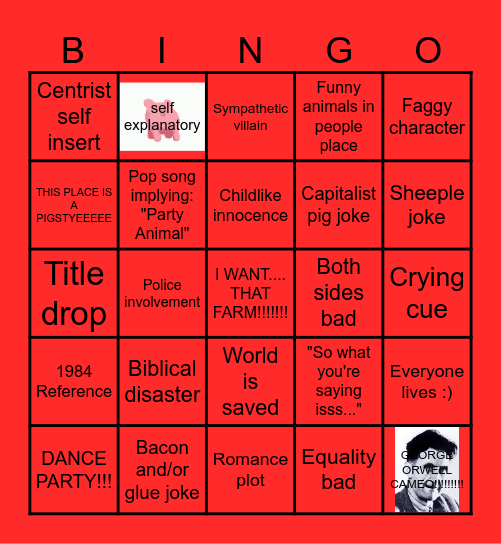 Animal Farm (2026) Bingo Card