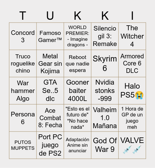 Soviet card - E3 Bingo Card